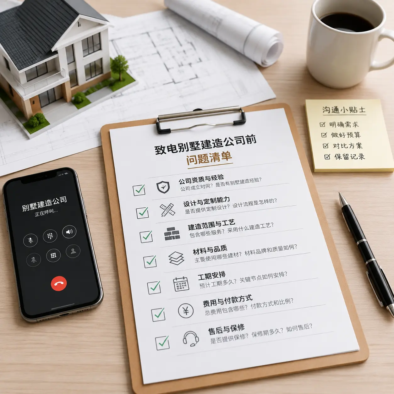 在榕江拨打别墅建造公司电话前的准备工作